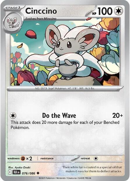 Pokemon Cinccino (Master Ball) 76/86 Black Bolt