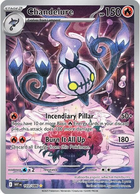 Pokemon Chandelure 103/86 White Flare