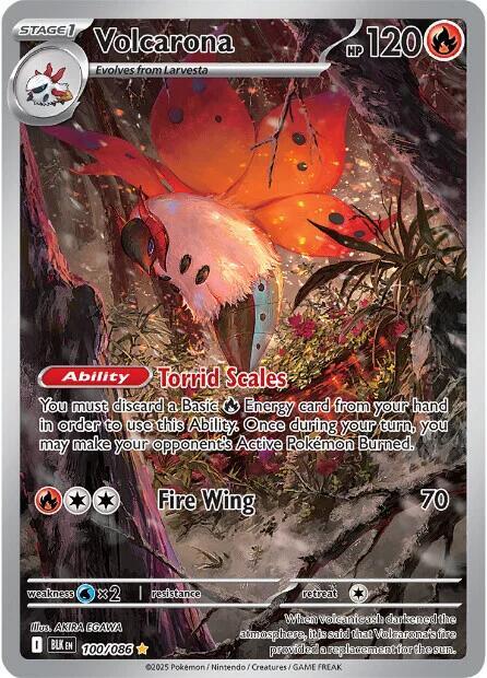 Pokemon Volcarona 100/86 Black Bolt
