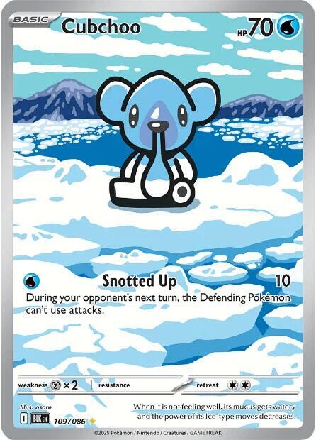 Pokemon Cubchoo 109/86 Black Bolt