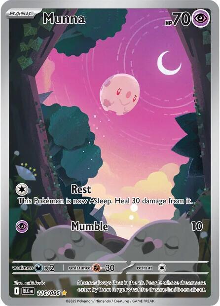 Pokemon Munna 116/86 Black Bolt