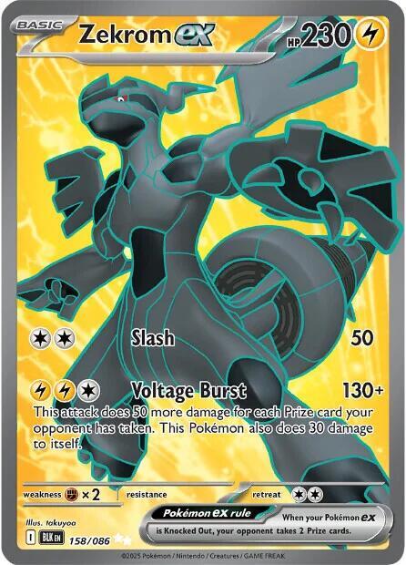 Pokemon Zekrom ex 158/86 Black Bolt