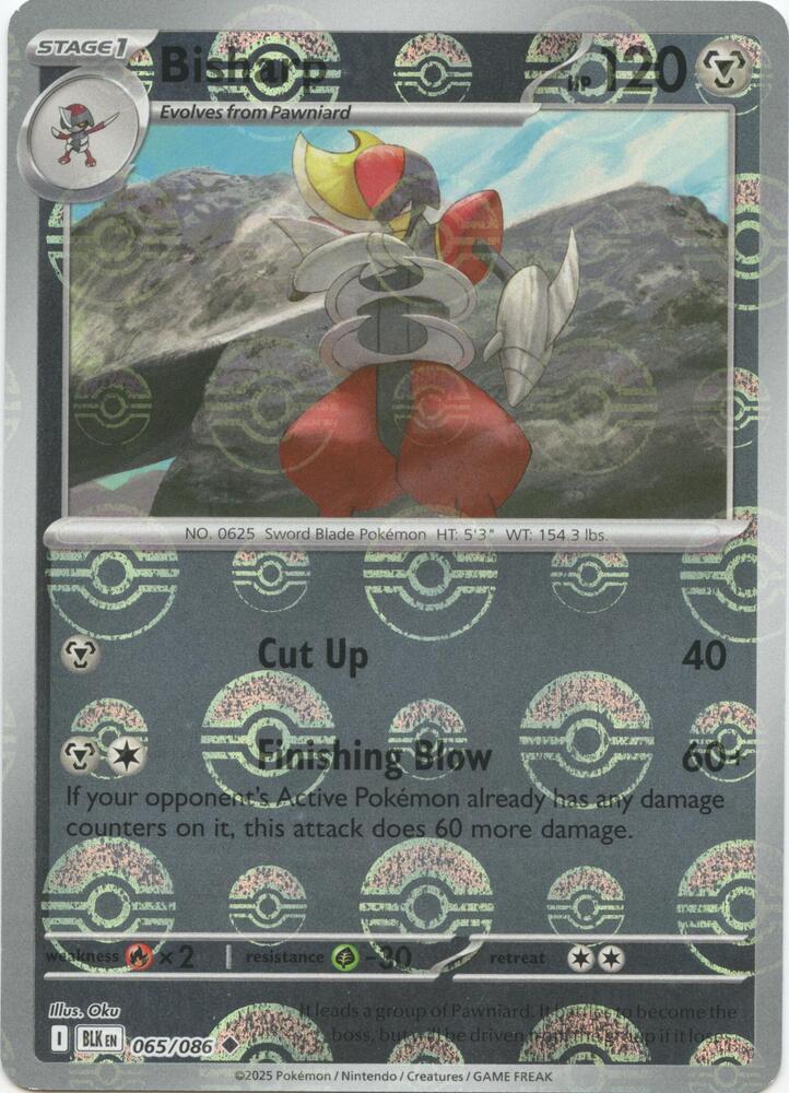 Pokemon Bisharp (Poké Ball) 65/86 Black Bolt