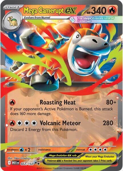 Pokemon Mega Camerupt ex 022/188 Mega Evolution