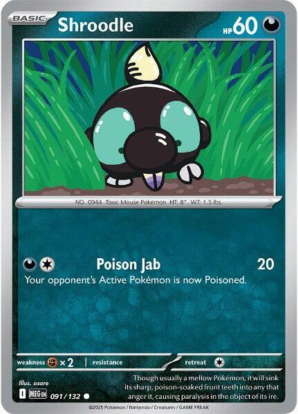 Pokemon Shroodle 091/188 Mega Evolution