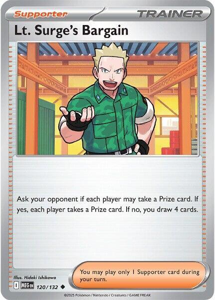 Pokemon Lt. Surge’s Bargain 120/132 Mega Evolution