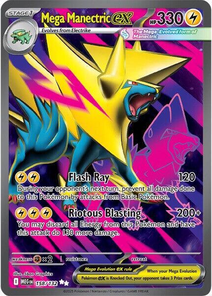 Pokemon Mega Manectric ex 158/188 Mega Evolution