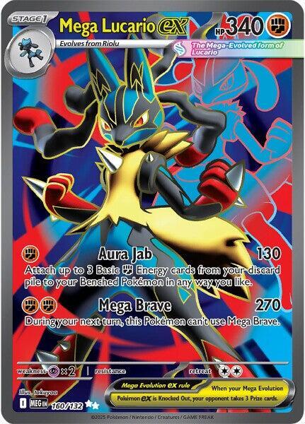 Pokemon Mega Lucario ex 160/188 Mega Evolution