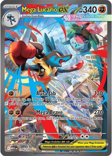 Pokemon Mega Lucario ex 179/188 Mega Evolution