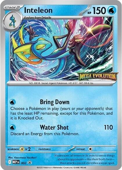 Pokemon Inteleon MEP002 Mega Evolution Promos