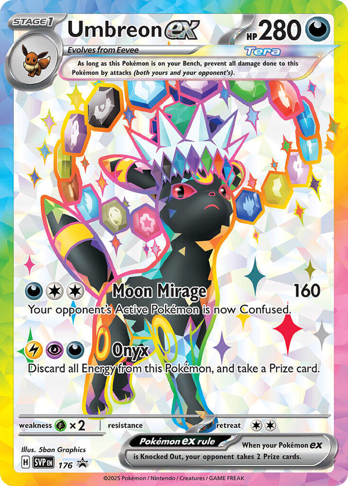 Pokemon Umbreon ex 176 SVP Black Star Promos