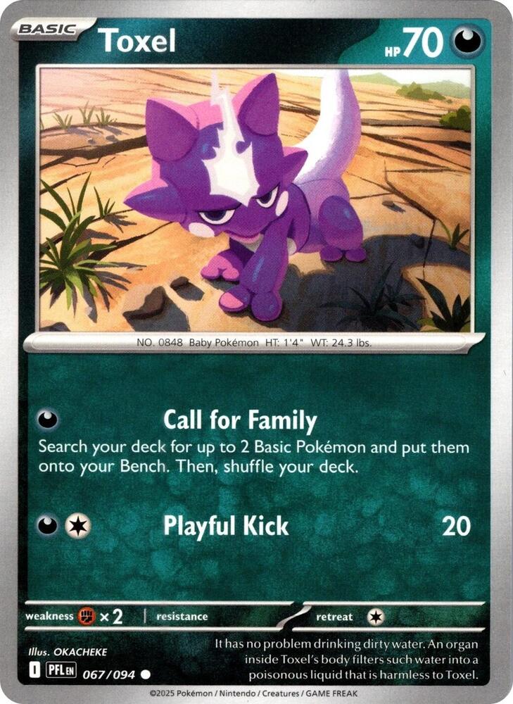 Pokemon Toxel 067/094 Phantasmal Flames