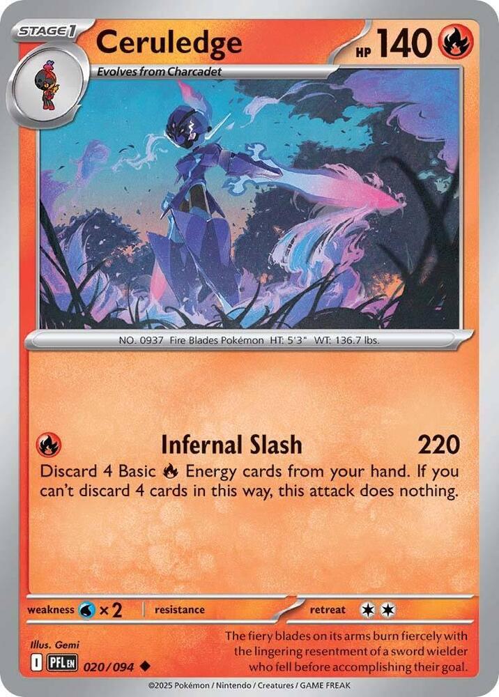 Pokemon Ceruledge 020/094 Phantasmal Flames