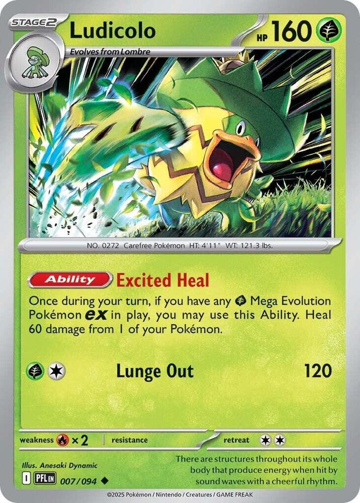 Pokemon Ludicolo 007/094 Phantasmal Flames