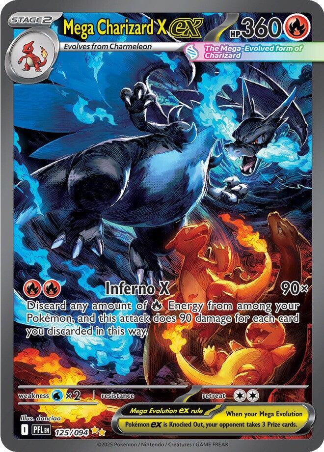 Pokemon Mega Charizard X ex 125/094 Phantasmal Flames