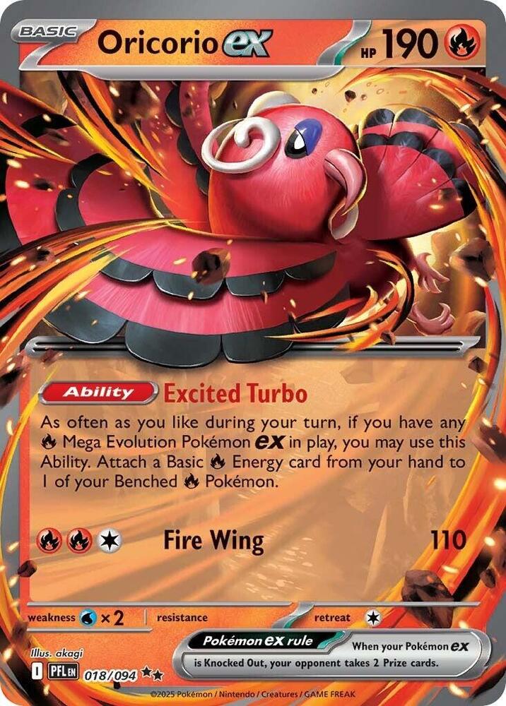 Pokemon Oricorio ex 018/094 Phantasmal Flames
