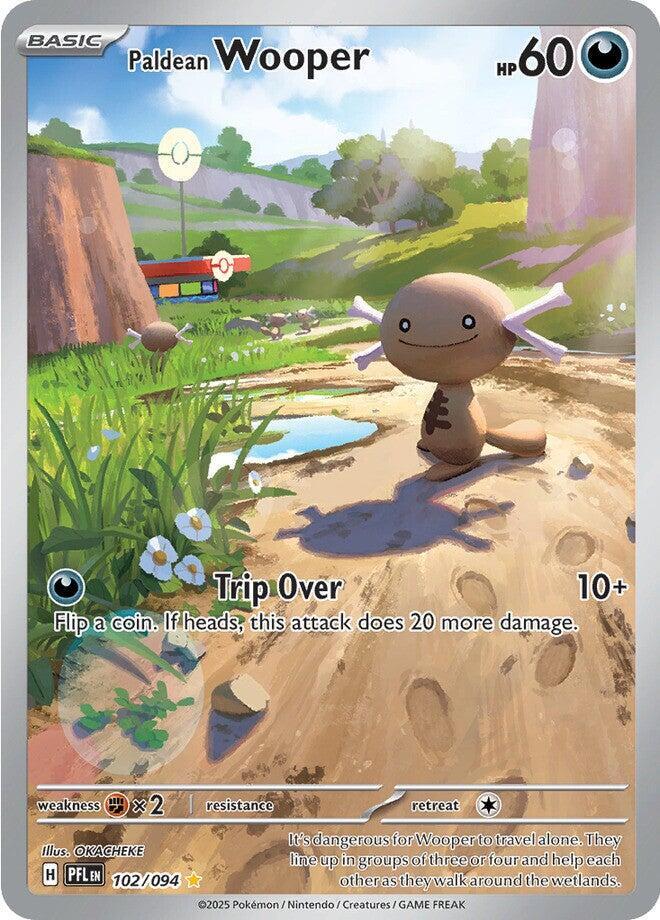 Pokemon Paldean Wooper 102/094 Phantasmal Flames