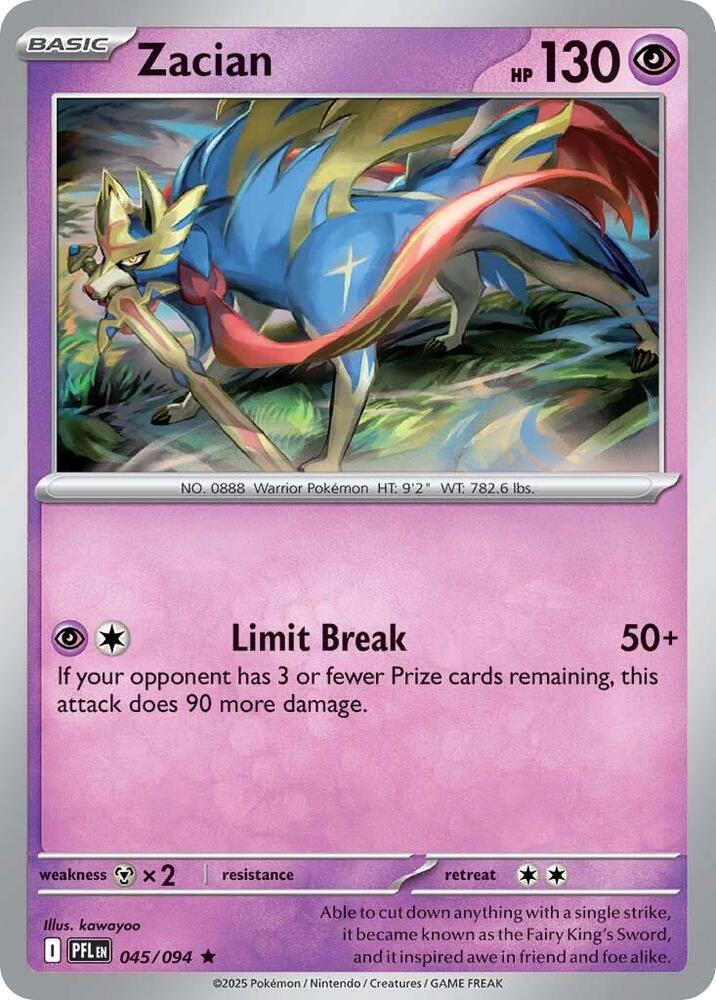 Pokemon Zacian 045/094 Phantasmal Flames
