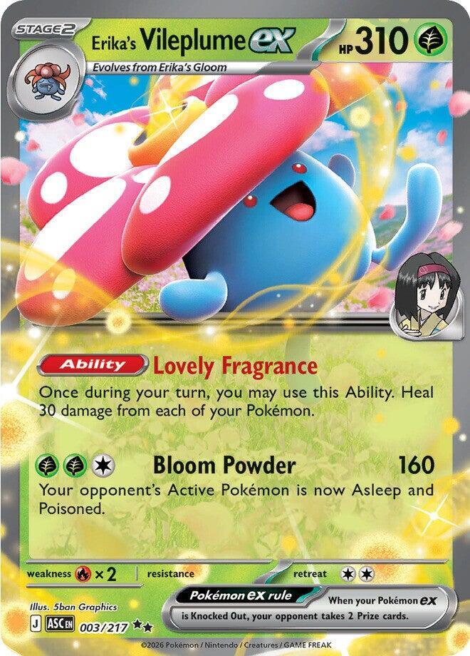 Pokemon Erika’s Vileplume ex 3/217 Ascended Heroes