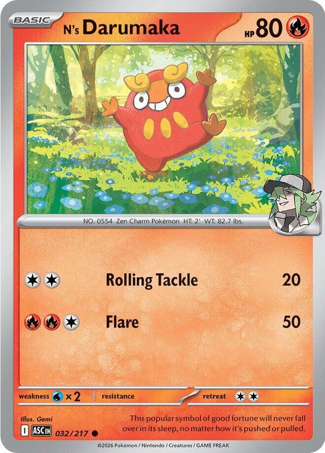 Pokemon N’s Darumaka 32/217 Ascended Heroes