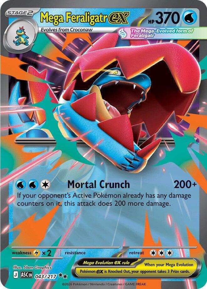 Pokemon Mega Feraligatr ex 43/217 Ascended Heroes