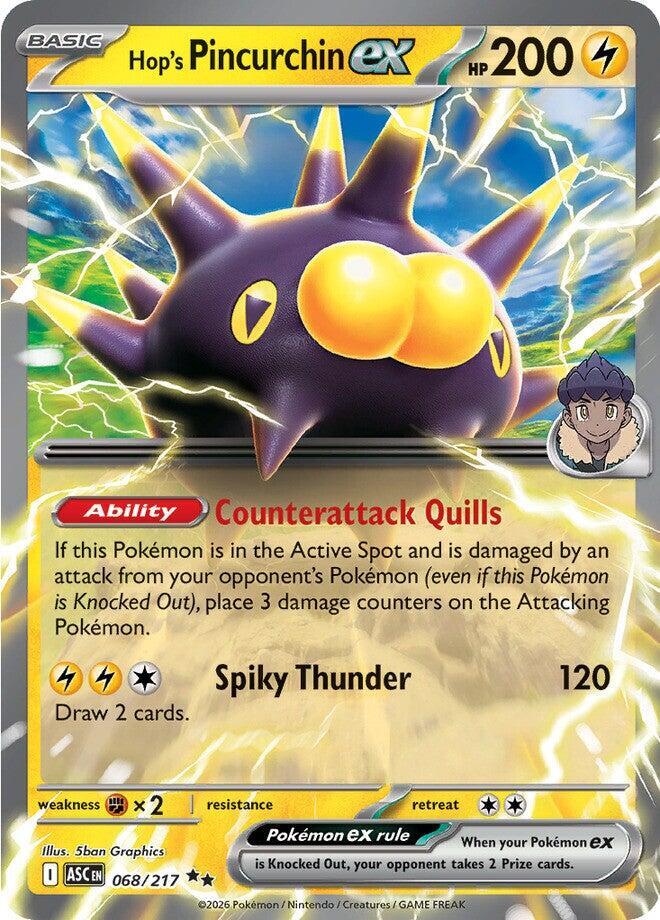 Pokemon Hop’s Pincurchin ex 68/217 Ascended Heroes