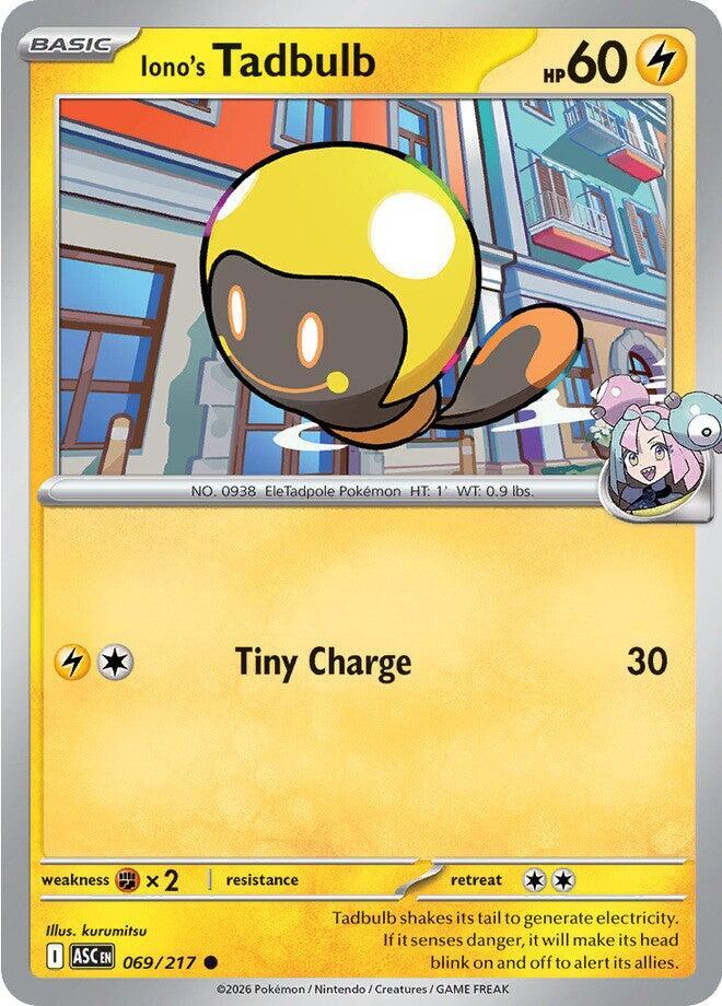 Pokemon Iono’s Tadbulb 69/217 Ascended Heroes
