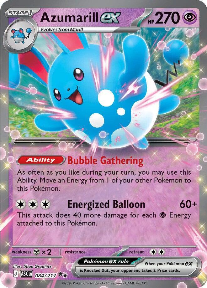 Pokemon Azumarill ex 84/217 Ascended Heroes