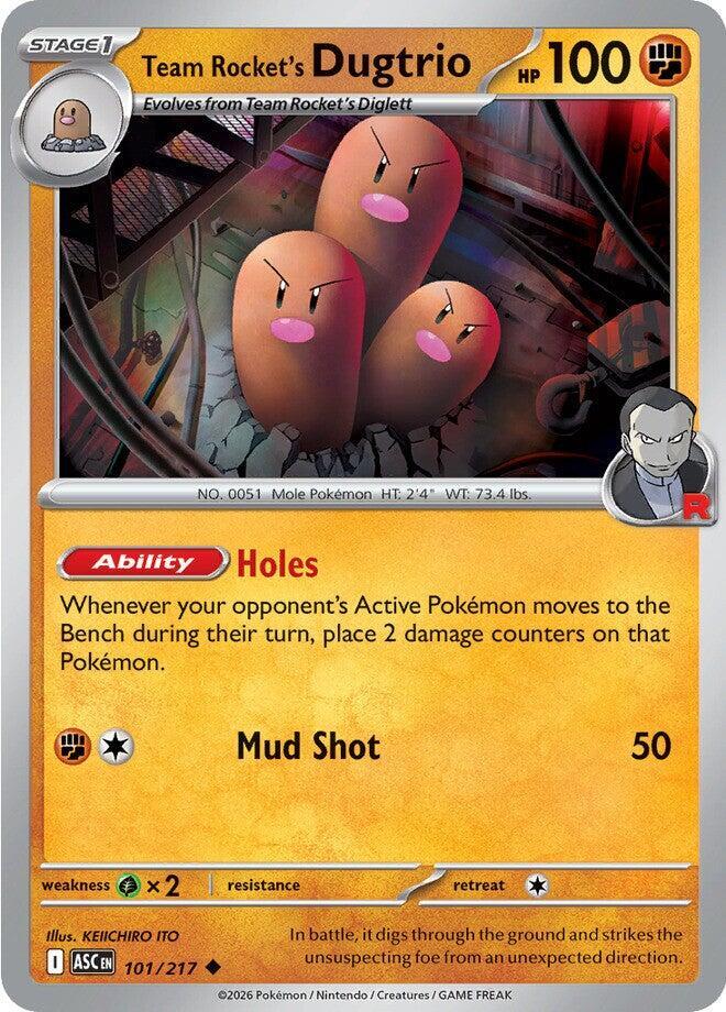 Pokemon Team Rocket’s Dugtrio 101/217 Ascended Heroes