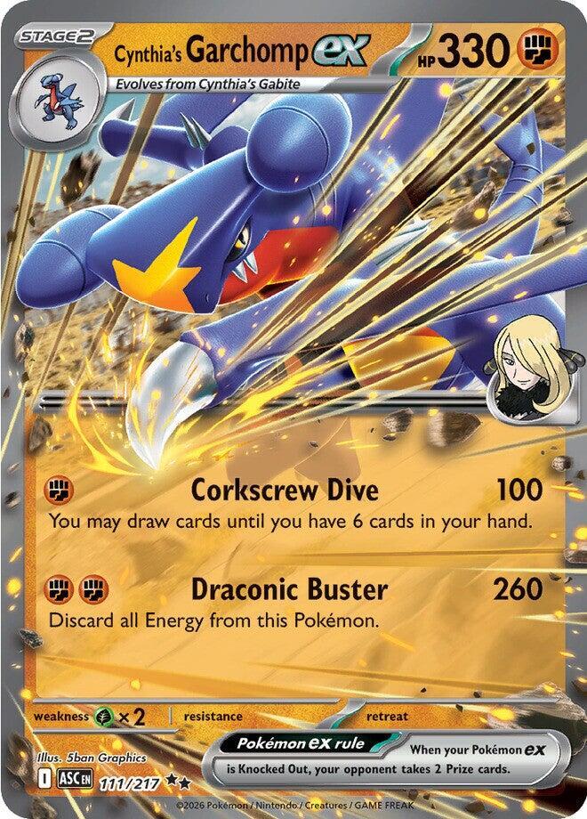 Pokemon Cynthia’s Garchomp ex 111/217 Ascended Heroes