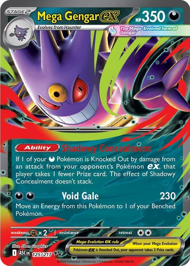 Pokemon Mega Gengar ex 125/217 Ascended Heroes