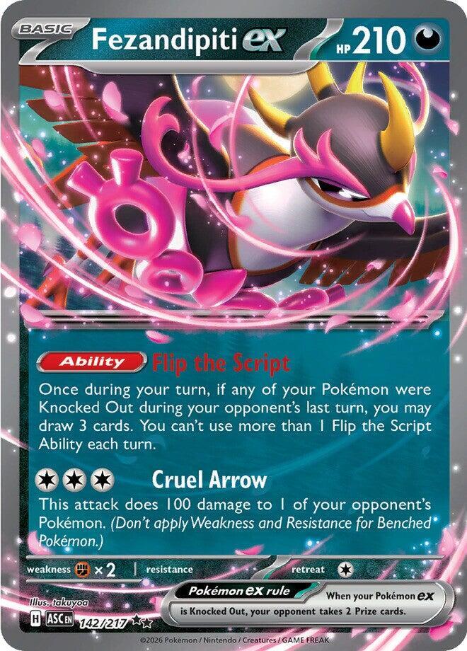 Pokemon Fezandipiti ex 142/217 Ascended Heroes