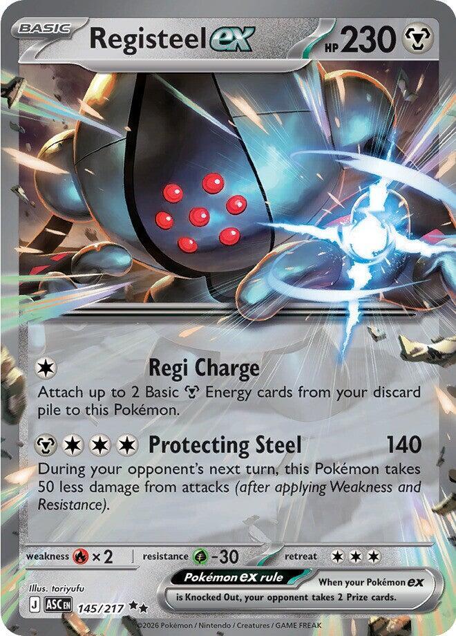 Pokemon Registeel ex 145/217 Ascended Heroes