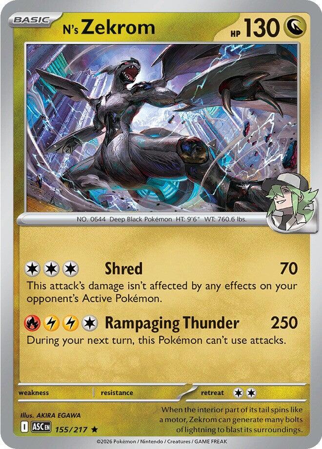 Pokemon N’s Zekrom 155/217 Ascended Heroes