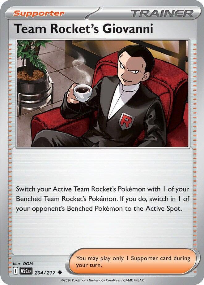 Pokemon Team Rocket’s Giovanni 204/217 Ascended Heroes
