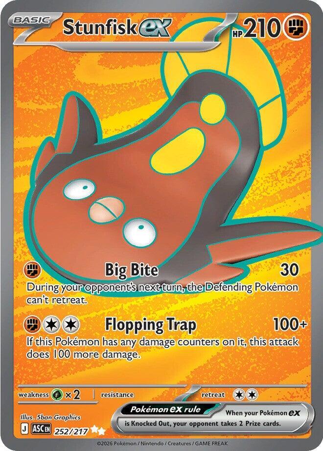 Pokemon Stunfisk ex 252/217 Ascended Heroes