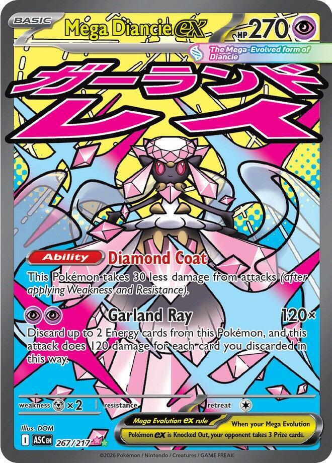 Pokemon Mega Diancie ex 267/217 Ascended Heroes
