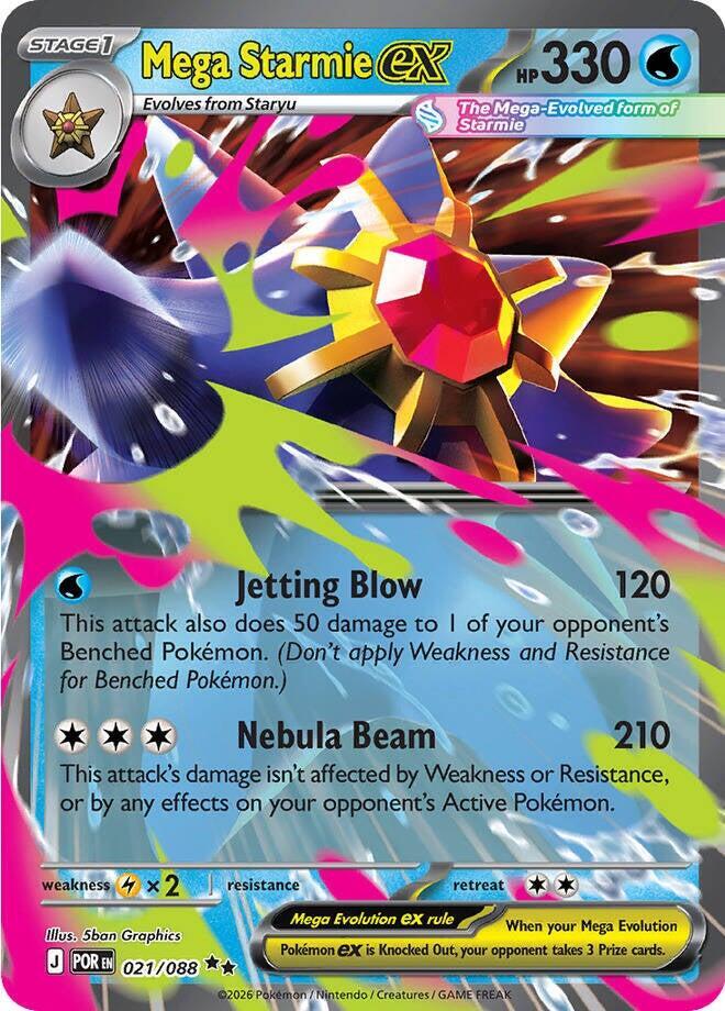 Pokemon Mega Starmie ex 021/088 Perfect Order