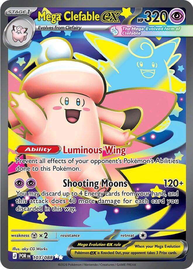 Pokemon Mega Clefable ex 103/088 Perfect Order