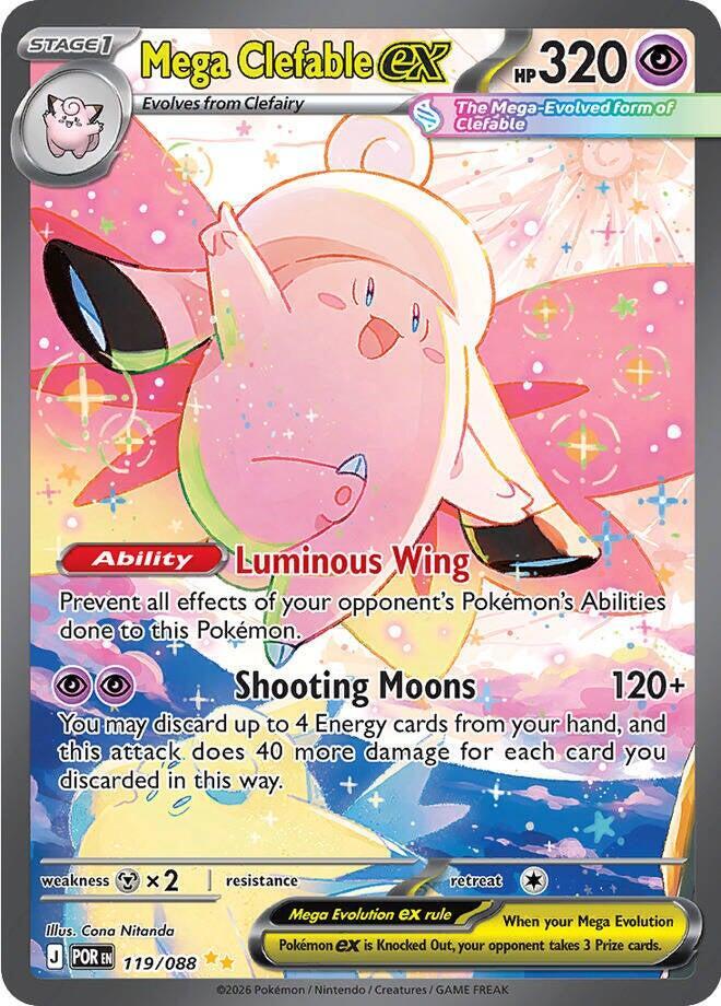 Pokemon Mega Clefable ex 119/088 Perfect Order