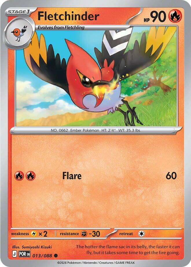 Pokemon Fletchinder 013/088 Perfect Order