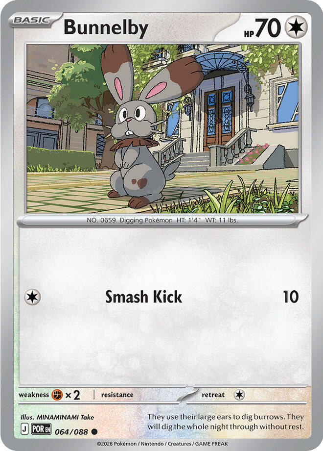 Pokemon Bunnelby 064/088 Perfect Order
