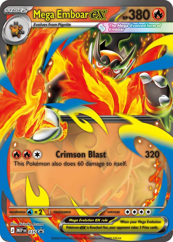 Pokemon Mega Emboar ex MEP35 Mega Evolution Promos