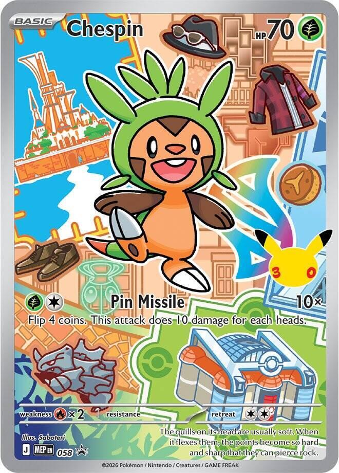 Pokemon Chespin MEP 058 Mega Evolution Promo