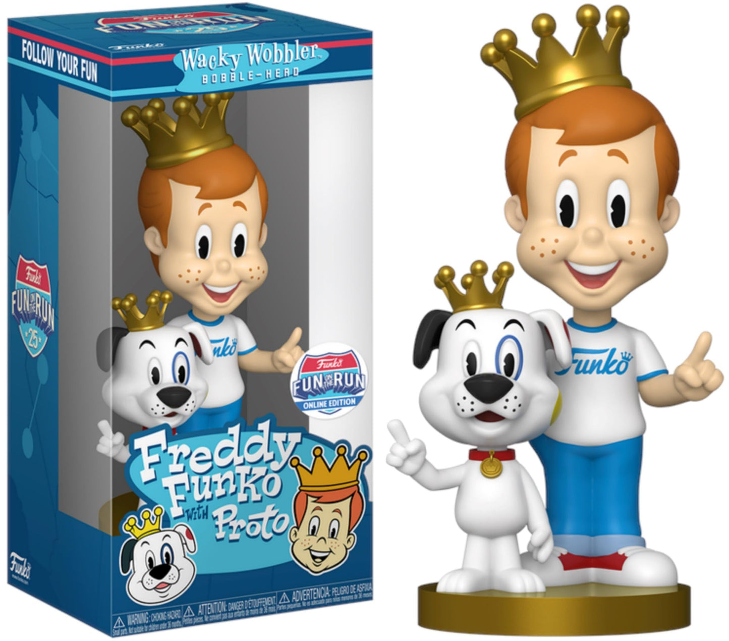 Funko Wacky Wobbler Freddy Funko with Proto Bobble-Head Fun on the Run Online Exclusive