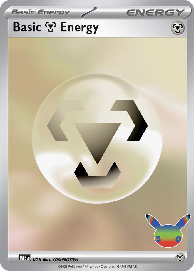 Pokemon Basic Metal Energy MEE 016 30th Celebration