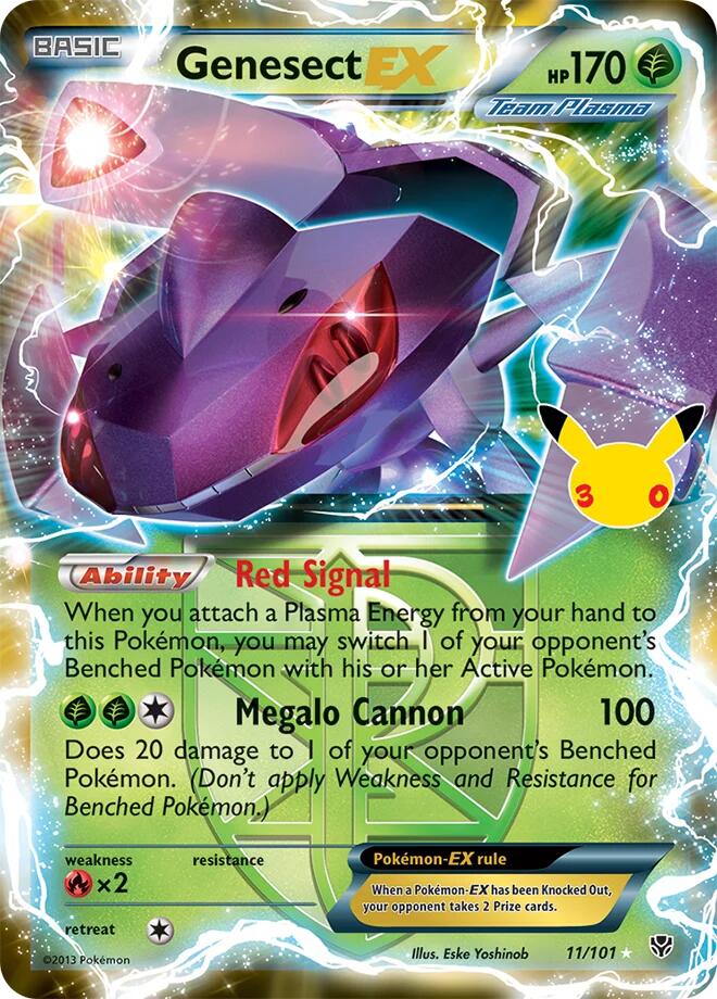 Pokemon Genesect EX CC 11/101 30th Celebration