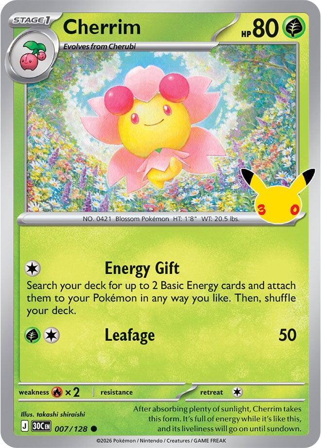 Pokemon Cherrim 007/128 30th Celebration