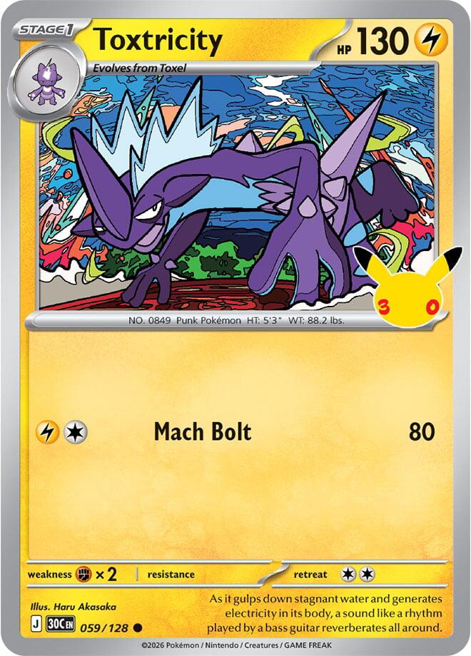 Pokemon Toxtricity 059/128 30th Celebration