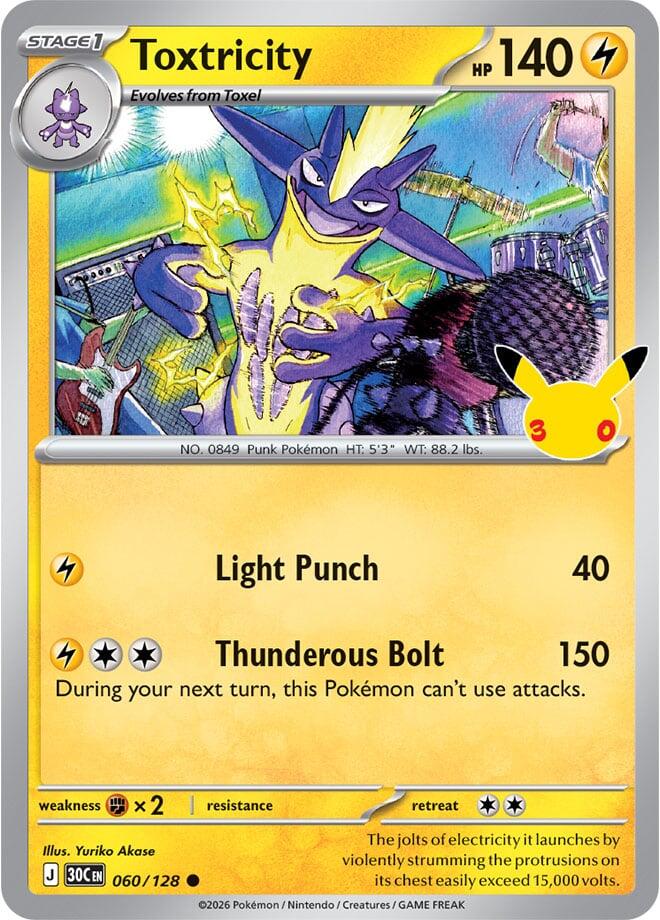 Pokemon Toxtricity 060/128 30th Celebration